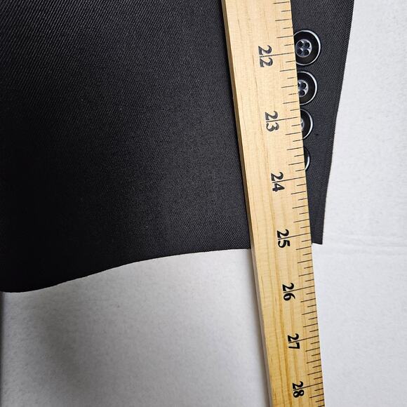 Apollo King Double Breasted Blazer Peak Lapel Black Mens 44R Suit Jacket Classic - Picture 11 of 16